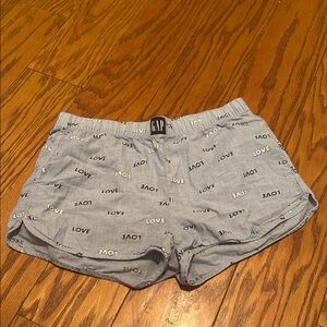 GAP High Waist Blue Pajama Shorts